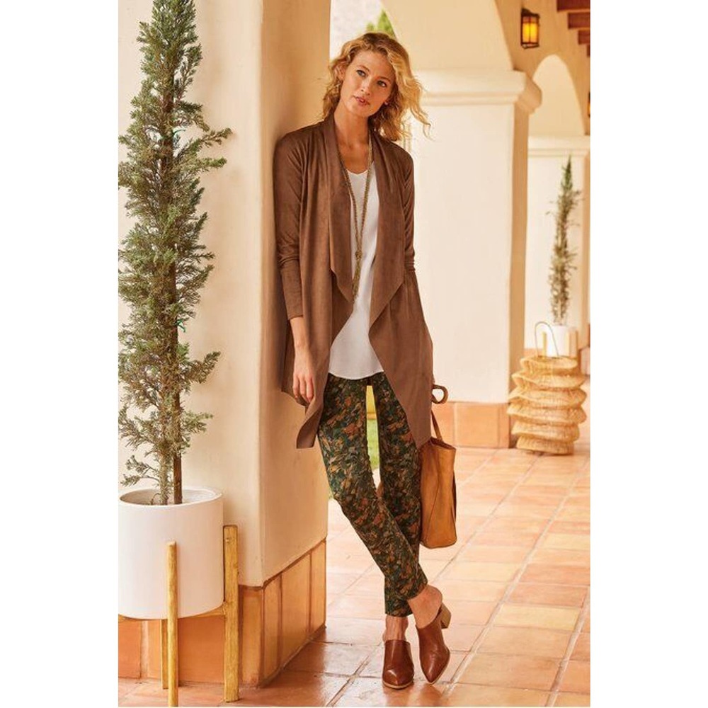 Soft Surroundings Superla Stretch Pull On Artisan Straight Leg Pants XL H13103 - Picture 1 of 12